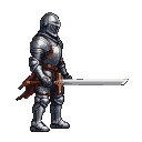 Pixel Art: knight sideview