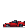 Pixel Art: set of arcade sport cars sideview
