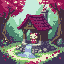 Pixel Art: a little magic well in a sweet and cute imaginary world (generated with AI and edited by Dixy).