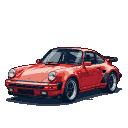 Pixel Art: porsche 911 turbo s de 1992 (generated with AI by Jorfira Wisp).