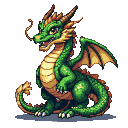 Pixel Art: Emperor jade dragon