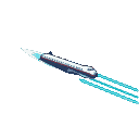 Pixel Art: Самолет летит в небе