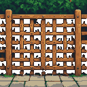 Pixel Art: Create a seamless horizontally tileable pixel art wooden lat...