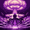 Pixel Art: I Am Atomic (generated with AI by Tynvar Spirit).