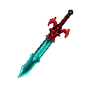 Pixel Art: demon sword, game item