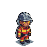 Firefighter Ready: Gritty Resolve in Isometric View