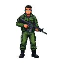 Pixel Art: Create full man charecter with rifle