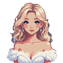 Blonde Woman's Gentle Gaze | Pastel Dream Portrait