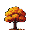 Pixel Art: autumn trees
