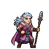 Pixel Art: set of elves with different weapons and outfits