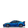 Pixel Art: set of arcade sport cars sideview