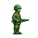 Pixel Art: toy soldier sideview