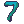 Pixel Art: "7" in cool blocky style