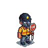 Pixel Art: set of npc - city workers (policeman, doctor, builder etc.) ...