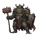 Pixel Art: brutal frog boss