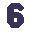 Pixel Art: "6" in cool blocky style
