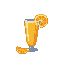 Pixel Art: glass of orange juice