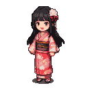 Pixel Art: Japan girl
