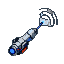 Futuristic Sonic Lance: Blue Energy Weapon