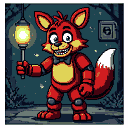 Pixel Art: Foxy (Five Nights at Freddy) (generated with AI by Tynvar Spirit).