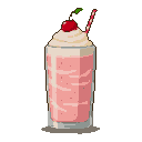 Pixel art generated with AI prompt: kawaii drink