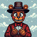 Pixel Art: Freddy (generated with AI by Tynvar Spirit).
