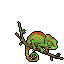 Pixel Art: set of isometric tropical animals