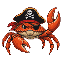 Pixel Art: pirate crab