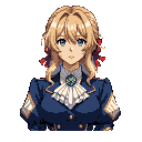 Pixel Art: Violet Evergarden (Violet Evergarden) (generated with AI by Tynvar Spirit).