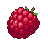 Pixel Art: raspberry isometric view