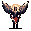 8 bit sprite of archangel with sword - Pixel Art | generated with AI ...