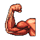 Бицепс - Pixel Art | generated with AI by ALEN