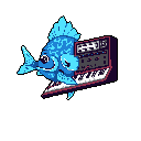 Synth Fish A fish playing modular synth - Pixel Art | generated with AI by Rapante ...