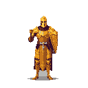 A medieval European knight dressed in golden armor - Pixel Art ...