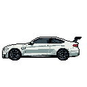bmw m4 gt3 - Pixel Art | generated with AI and edited by sandacz