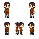 Create a sequence of sprites of all sides in the same style as Link