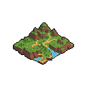Random Pixel Game Map game map,map,land - Pixel Art | generated with AI by Illuwyr Beast