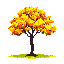 Pixel Art: maple tree (generated with AI and edited by sandacz).