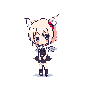 pixie girl cute anime - Pixel Art | generated with AI and edited by sandacz