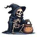 Pixie Skeleton skeleton begger - Pixel Art | generated with AI by sandacz