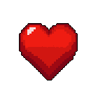 A pixelated, 3D-rendered heart takes center stage, its vibrant red hues and strategic shading creating a bold, iconic symbol against a stark black background. Evoking nostalgia and classic video game aesthetics, the heart appears as a solid, valuable object.
