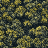 This pixel art captures a dense, abstract field of foliage with muted yellows and greens emerging from a dark backdrop, creating an intricate and textured surface. The close-up view and earthy tones evoke a sense of serene, overgrown nature.