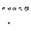 This minimalist pixel art features scattered clusters of light-colored pixels against a stark black void. The abstract composition evokes a sense of digital noise or distant stars, leaving its meaning open to interpretation.