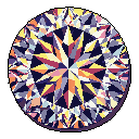 This pixel art image showcases a mesmerizing, brilliant-cut diamond, its kaleidoscopic colors and intricate facets captured in a retro-futuristic style. The single gemstone radiates light and luxury, a testament to geometric precision and timeless elegance.