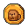 A golden coin features a charming pixel-art otter, its simple design evoking a sense of retro wealth and endearing reward. The cute otter face is embedded within the coin.