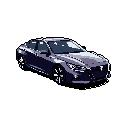 This pixel art showcases a sleek, modern luxury sedan rendered in cool-toned purples and grays. The minimalist design and dark background highlight the car's sophisticated aesthetic, evoking a sense of understated luxury.