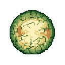 A fractured sphere, radiating light and energy from its cracked core, dominates the frame with an aura of contained power. The pixel art suggests an imminent transformation or potential destruction, leaving the viewer in anticipation.
