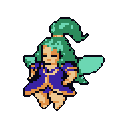 A serene, indigo-clad fairy with teal hair and wings floats peacefully against a black void, radiating a tranquil and magical aura. Her gentle pose and closed eyes evoke a sense of quiet contemplation.