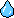 This pixel art image showcases a simple, stylized raindrop in cool blue tones against a black backdrop. The minimalist design and retro aesthetic create a calming, nostalgic feel.