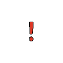 A bold, red pixel art exclamation point bursts forth from a stark black background, its single white dot adding a touch of minimalist detail. The high-contrast image conveys a sense of urgency and immediate attention.